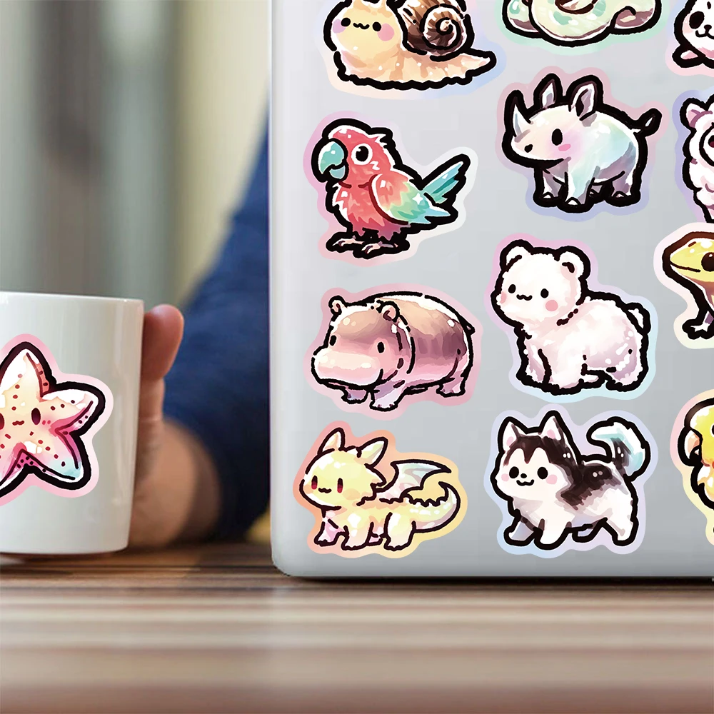 สติกเกอร์ลายกราฟฟิตี้รูปสัตว์น่ารัก 65 ชิ้น สำหรับตกแต่งเคสมือถือ แล็ปท็อป แท็บเล็ต ของเล่น กันน้ำ