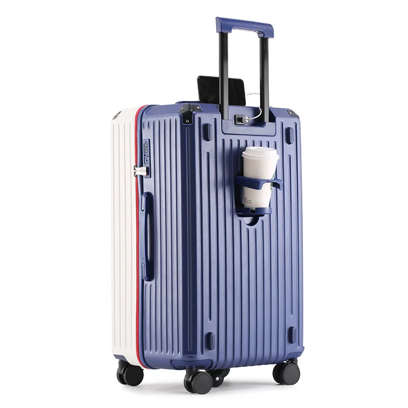 2024 New Durable Luggage Sets PC+ABS Spinner Wheel Suitcase TSA Lock USB Charging Women Men Carry-On Boarding Travel 20/24/26/30