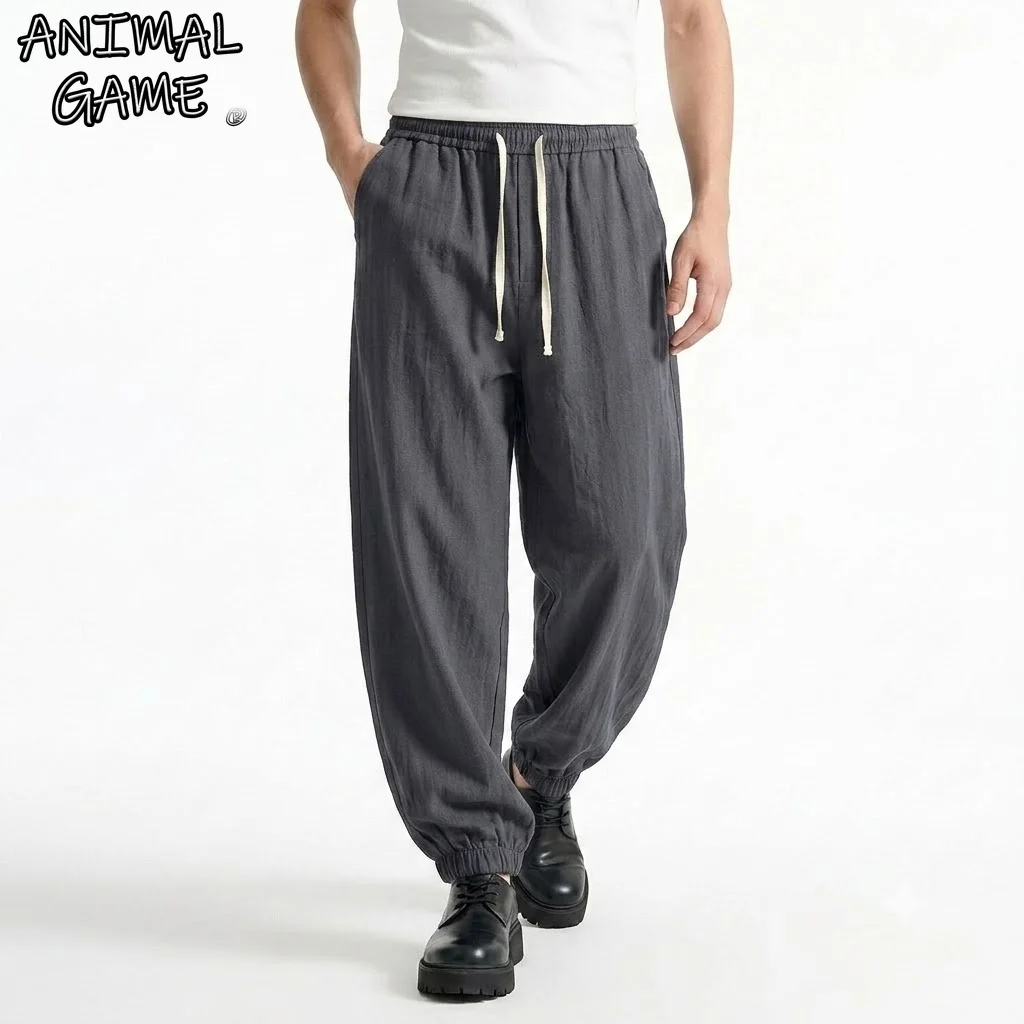 Autumn Men's Casual Trousers Man Fitness Gym Man Yoga Baggy Pants Spring Sweatpants Harem Pants Loose Drawstring Work Pants Men