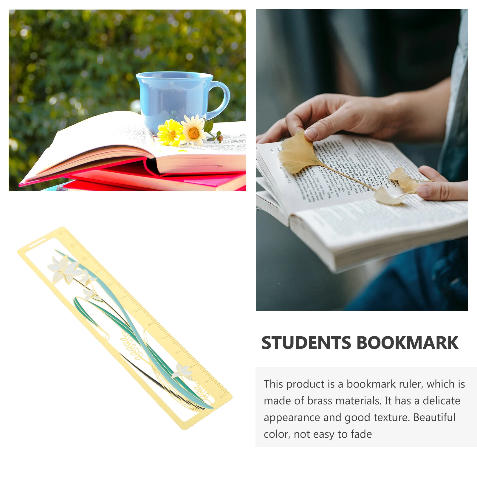 Brass Bookmark Ruler Eco Friendly Page Marker For Students Writers Classical Bookmarks Metal Bookmarks Gifts