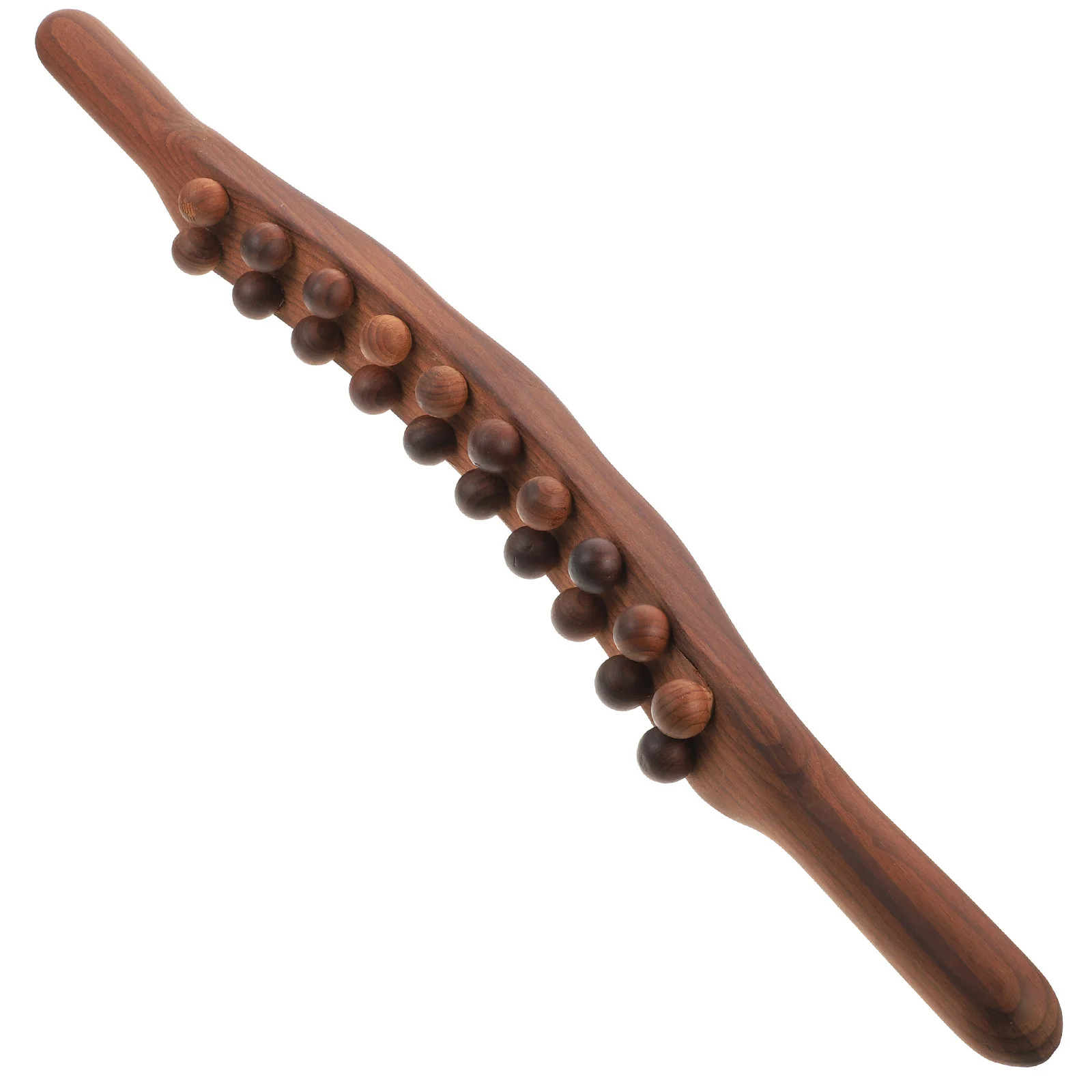 عصا تدليك خشبية، مدلك الجسم المحمول، سطح أملس، خرزة دوارة، مدلك العضلات اليدوي لتخفيف آلام الظهر والكتف والساق #5