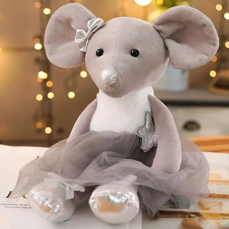 Cite Ballet Mouse Plush Toys Soft Stuffed Dressing Mouse Dolls Cartoon Animal Plush Pillow For Children Birthday Gift