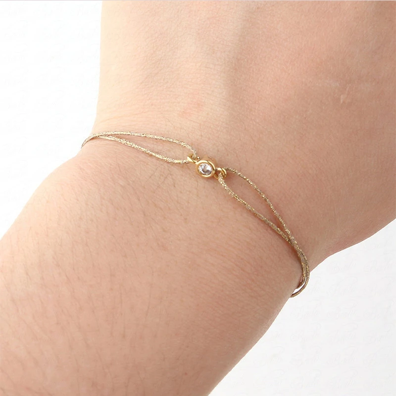 Badu Best Friend Bracelet Fashion Simplicity Small String Tiny Bracelets Gift Rhinestone Charming Jewelry Women Rope Bracelet