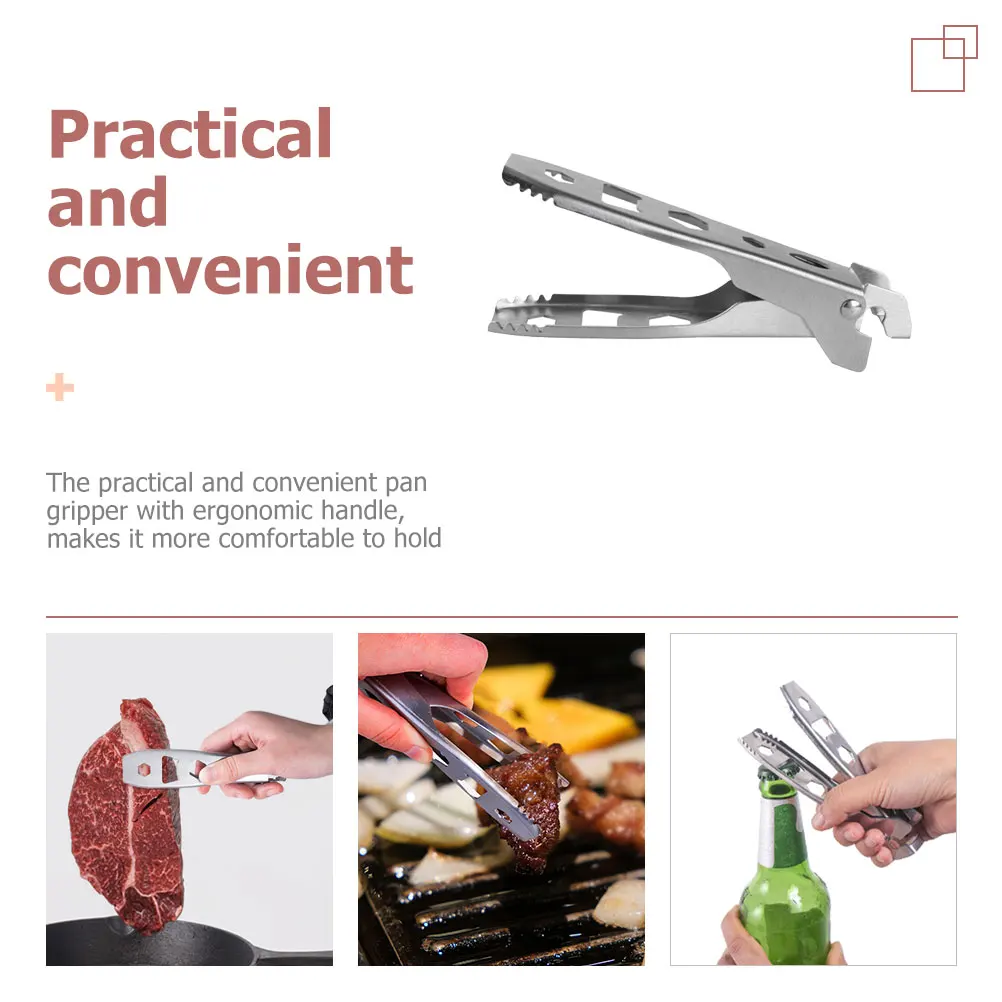 

Portable Pot Lifter Multi-Function Grill Tongs Camping Bbq Tong Stainless Steel Wear-Resistant Ergonomic Handle Outdoor