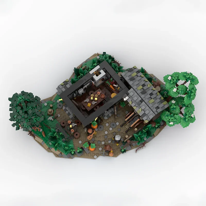 Moc قوالب بناء الغراب نزل نموذج التكنولوجيا وحدات كتلة عيد الميلاد لتقوم بها بنفسك قلعة القرون الوسطى لعبة مجسمة هدايا عطلة البناء #4