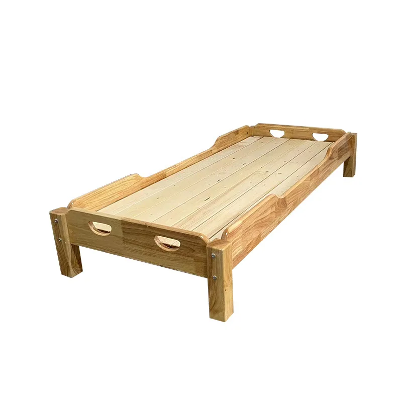 

Kindergarten solid wood stacked top and bottom bunk, camphor pine oak thickened