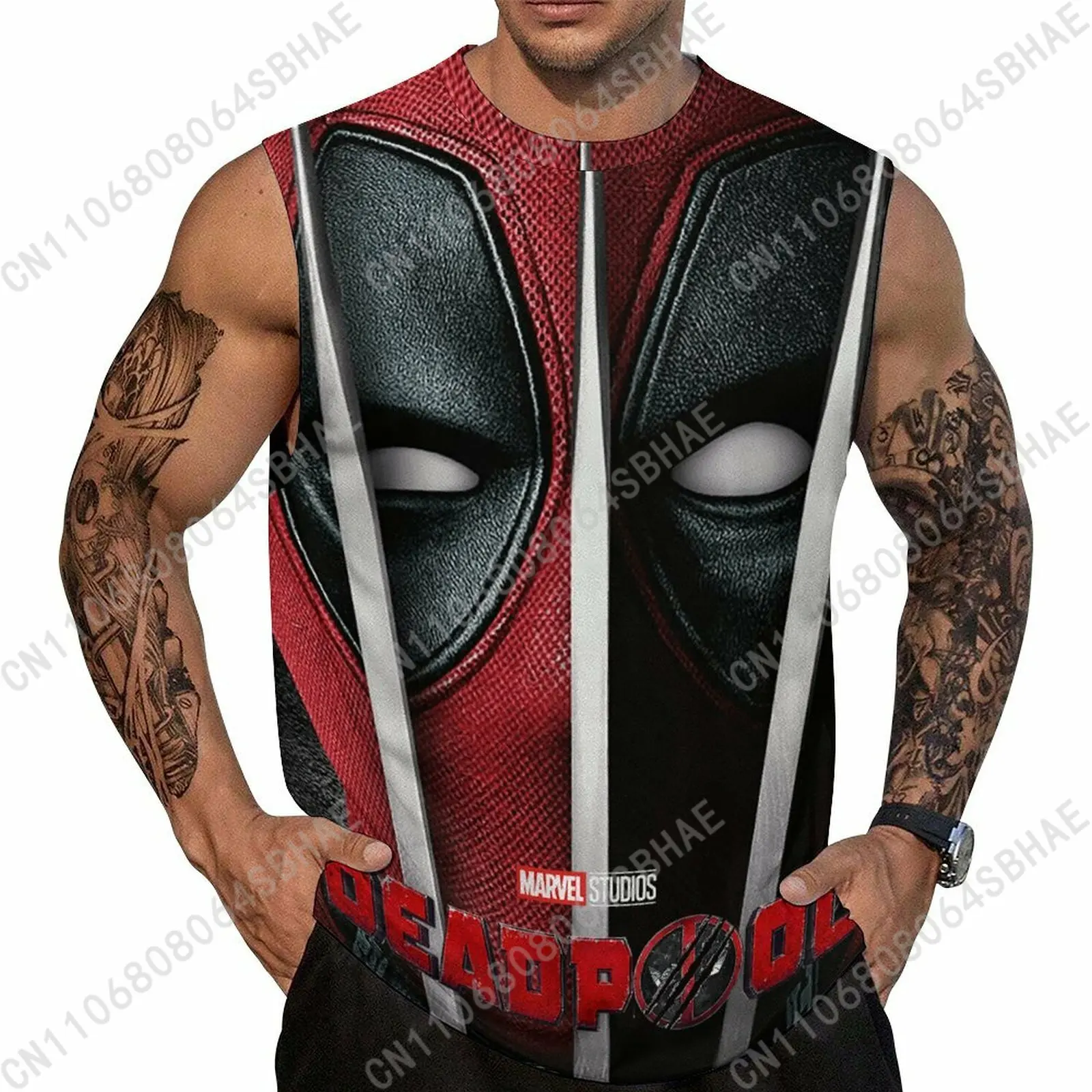 

Marvel Deadpool Custom Men's Sleeveless Shirt Personalized Tank Top Wear Summer Vest Tops Men Daily Use Cosplay