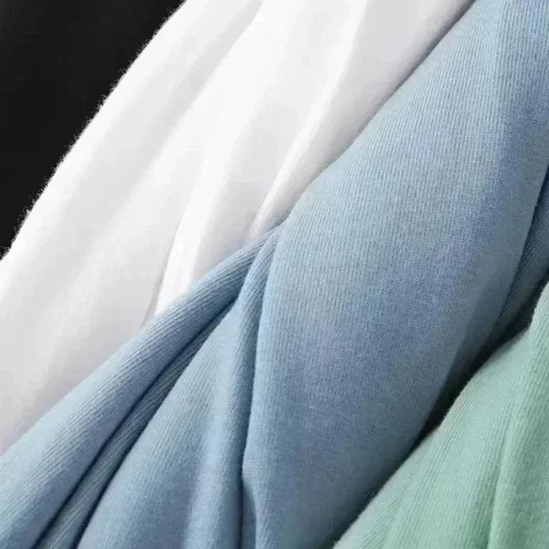 2025 تي شيرت قطني نقي أوروبي وأمريكي مطبوع فضفاض ومتعدد الاستخدامات أمريكي غير رسمي من القطن الخالص للنساء #5