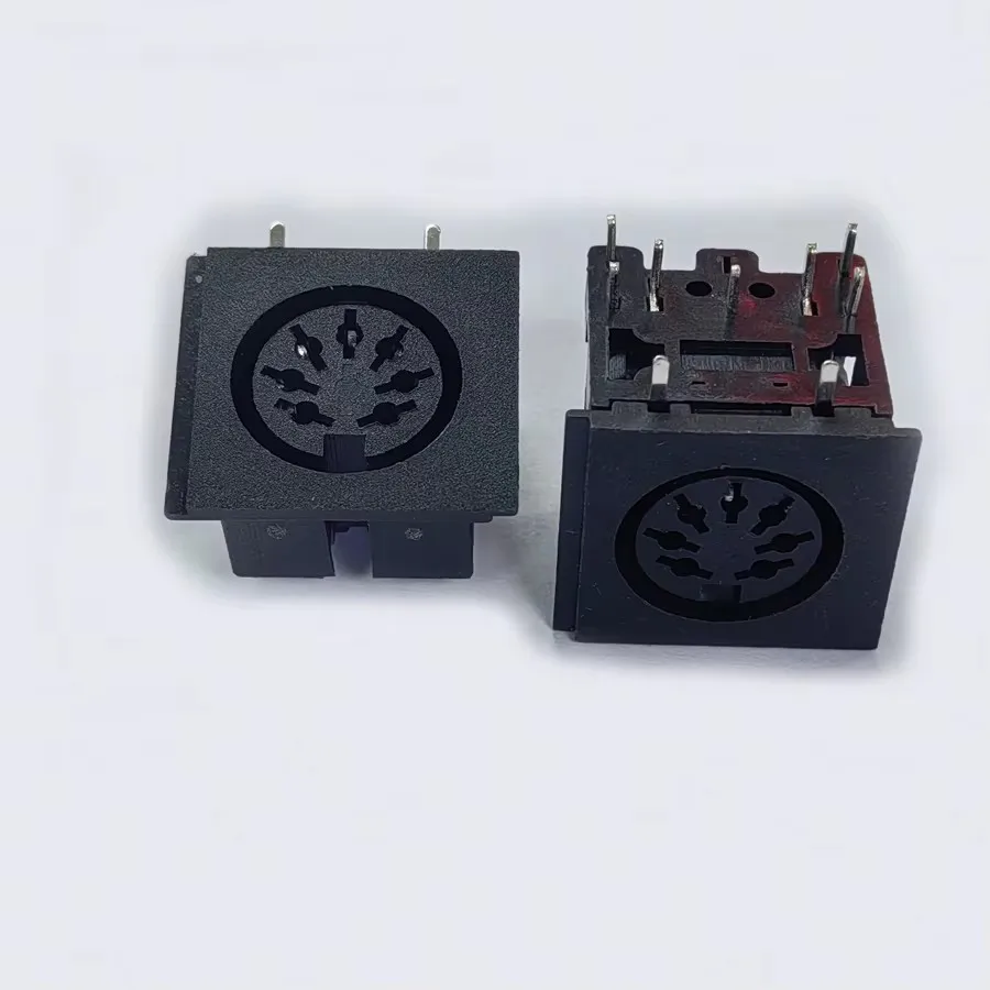 50PCS/Lot Big S Terminal DIN4/DIN5/DIN6/DIN7/DIN8 Female Socket Connector 4P/5P/6P/7P/8P For PCB Panel Mount