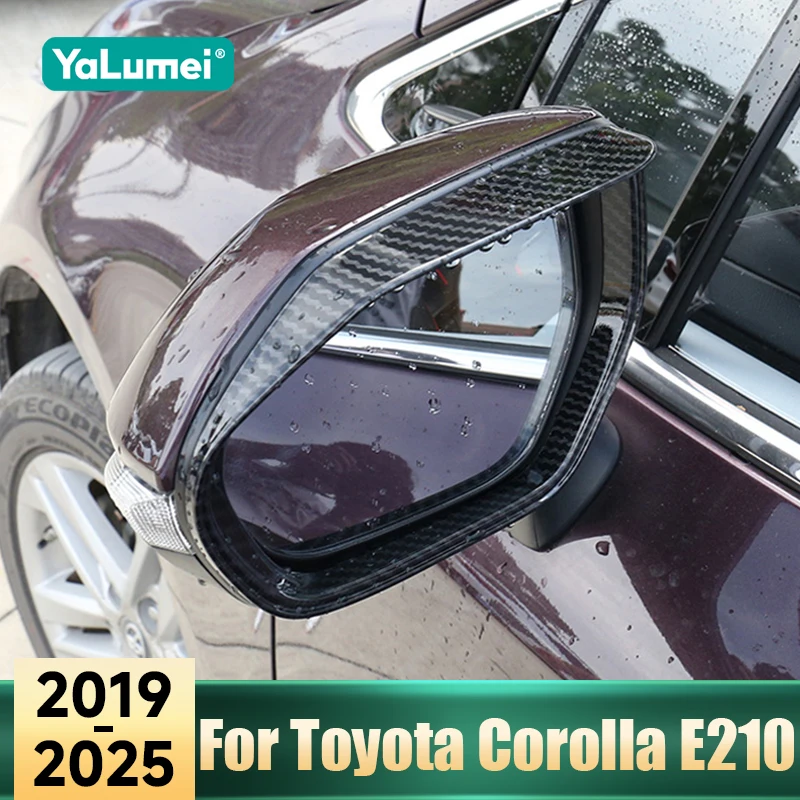 For Toyota Corolla E210 Hybrid 2019 2020 2021 2022 2023 2024 2025 ABS Car Rearview Mirror Block Rain Eyebrow Frame Trim Cover
