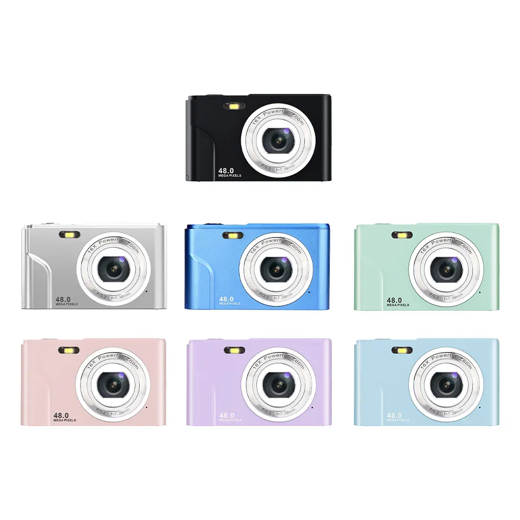 

Student Funds HD Mini Digital Camera | Cute And Compact Selfie Camera Student Home Camera Light Pink+32GB EU Plug