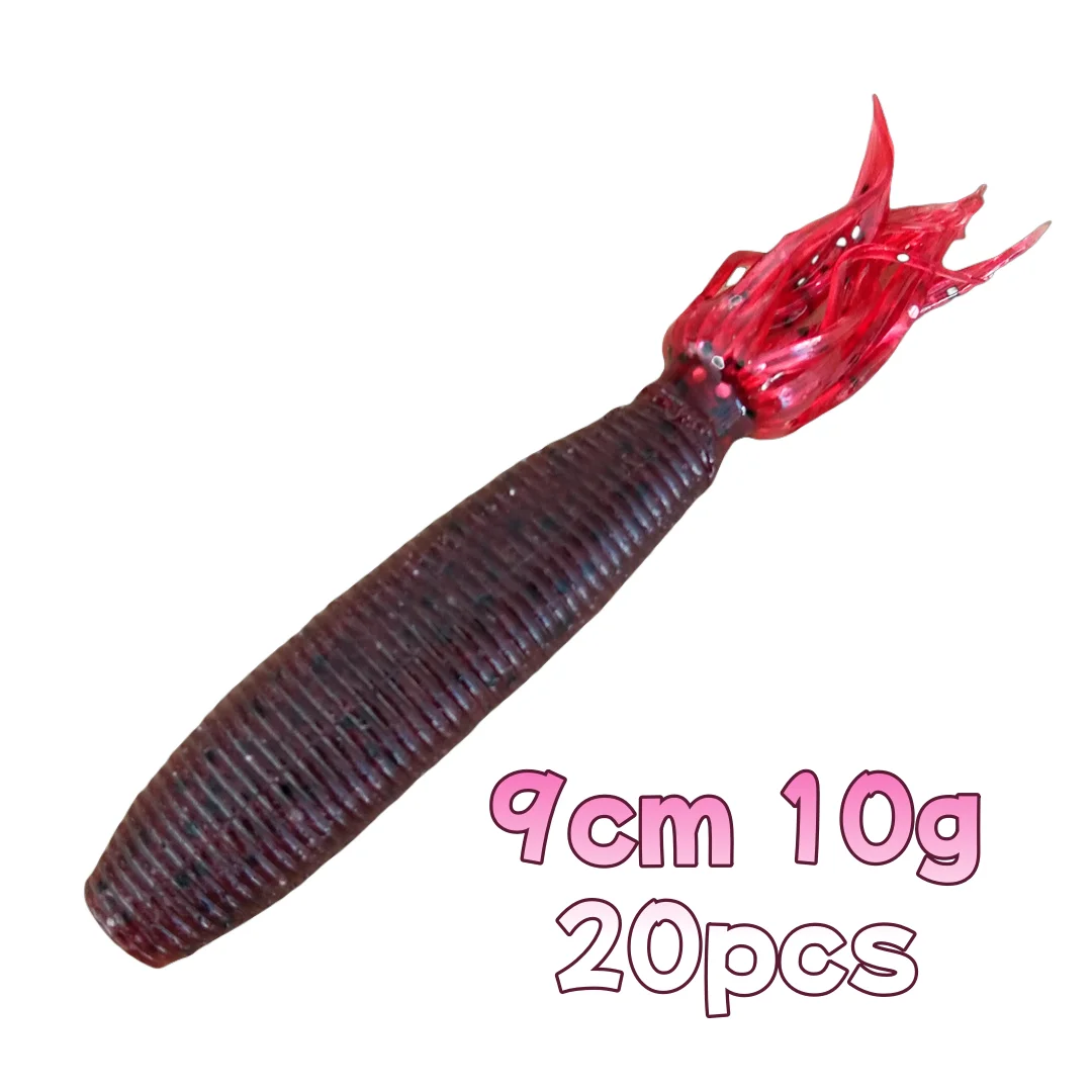 

Swolfy 20 шт. мягкая рыболовная приманка 9 см 10 г Shad Swimbait мягкая приманка резиновая юбка червь искусственные пластиковые приманки для окуня Pesca