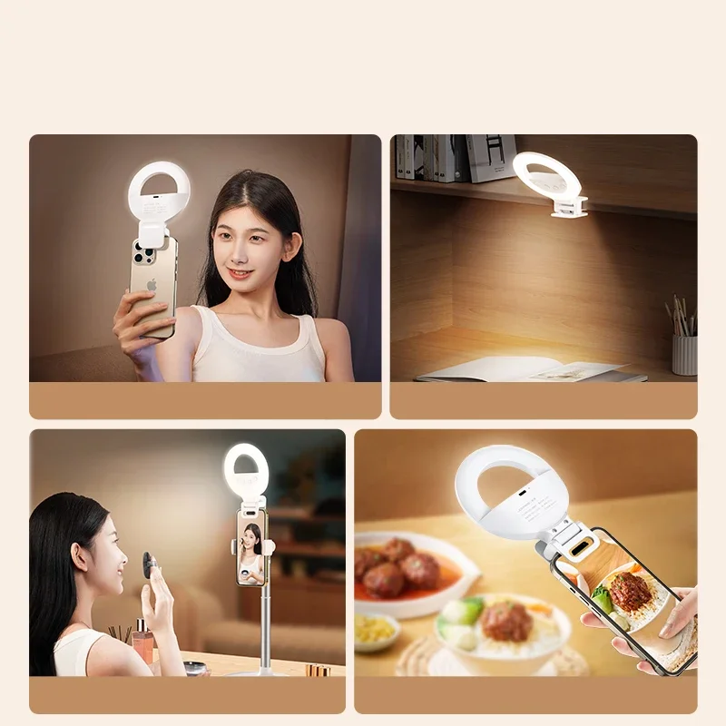 MoZhao Mobile Phone Fill Light Portable Live Broadcast Handheld Led Lighting Desktop Selfie Outdoor Ring Mini Light