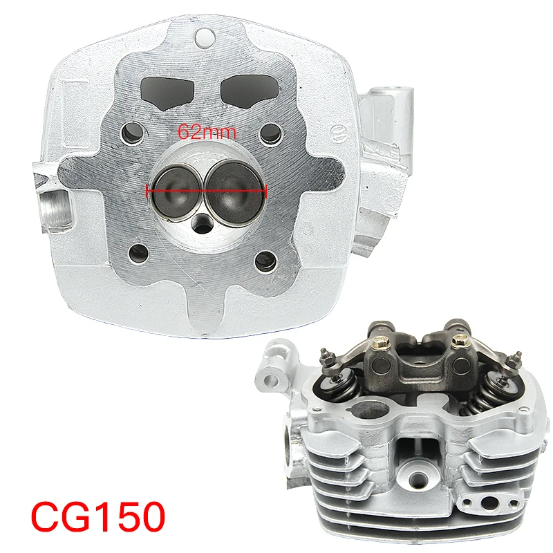 High Performance 62mm Motorcycle Cylinder Head Assembly for Honda CG150 Racing Engine Repalcement Parts