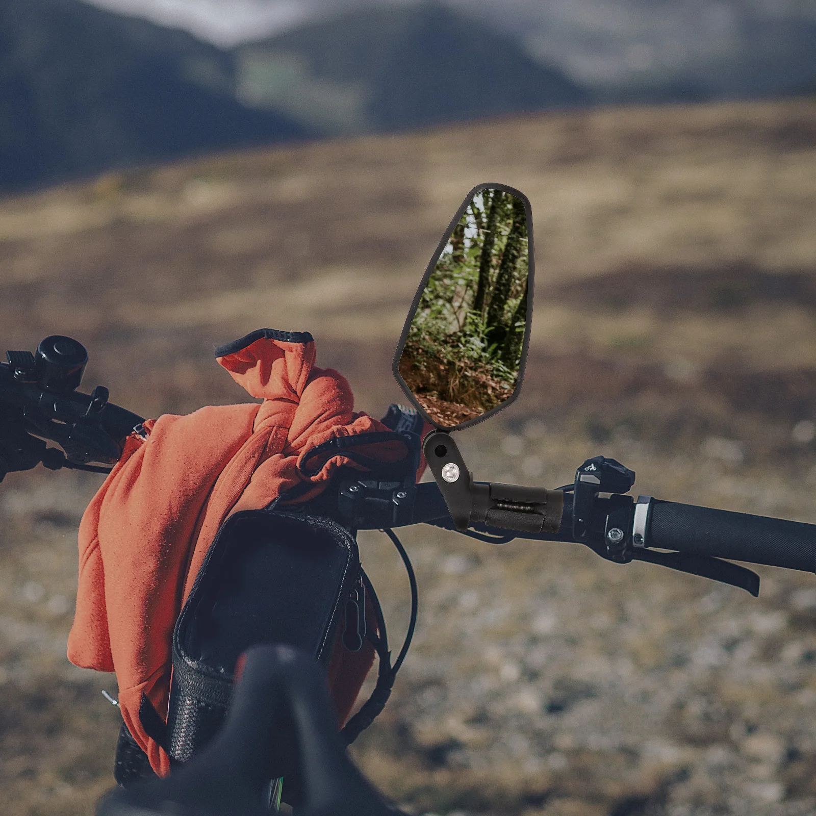 

Bicycle Rear View Mirror Mountain Bike Durable Resin Nylon Handlebar Safety Mirror Wide Angle Cycling Accessory