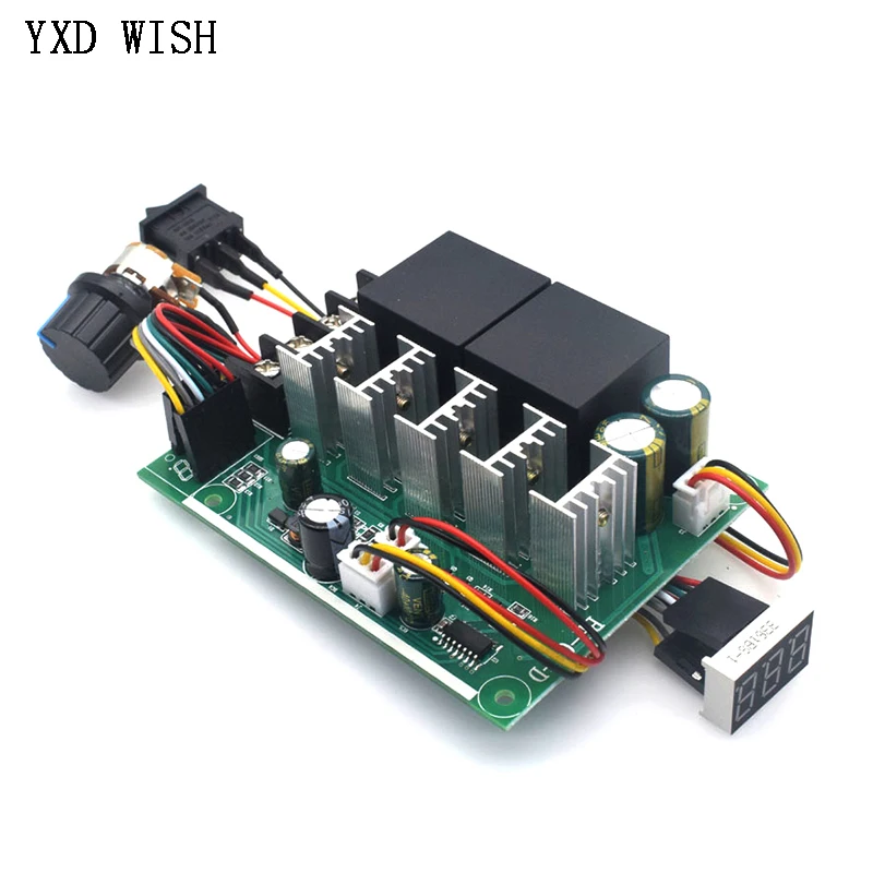 PWM Motor Speed Controller DC 10 -55V Digital LED Display 0 -100% Adjustable Drive Module Input MAX 60A 12V 24V 36V 48V