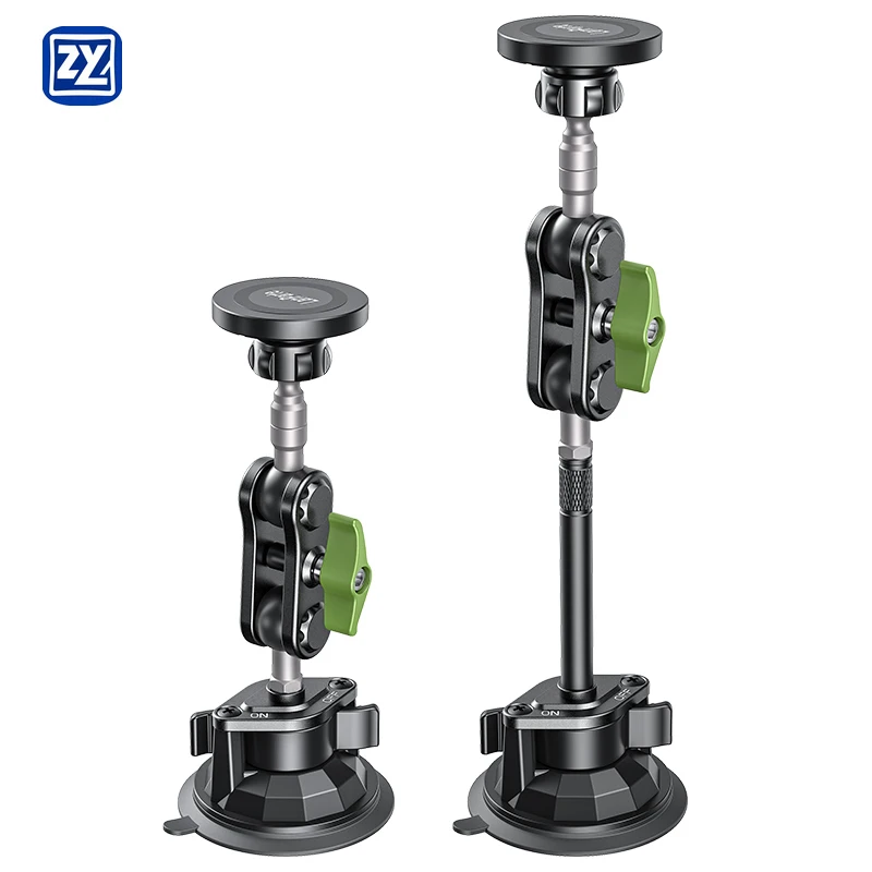 

Aluminum Alloy 360 Degree Rotation Anti-Slip Suction Cup Mount Magnetic Car Mobile Phone Holder