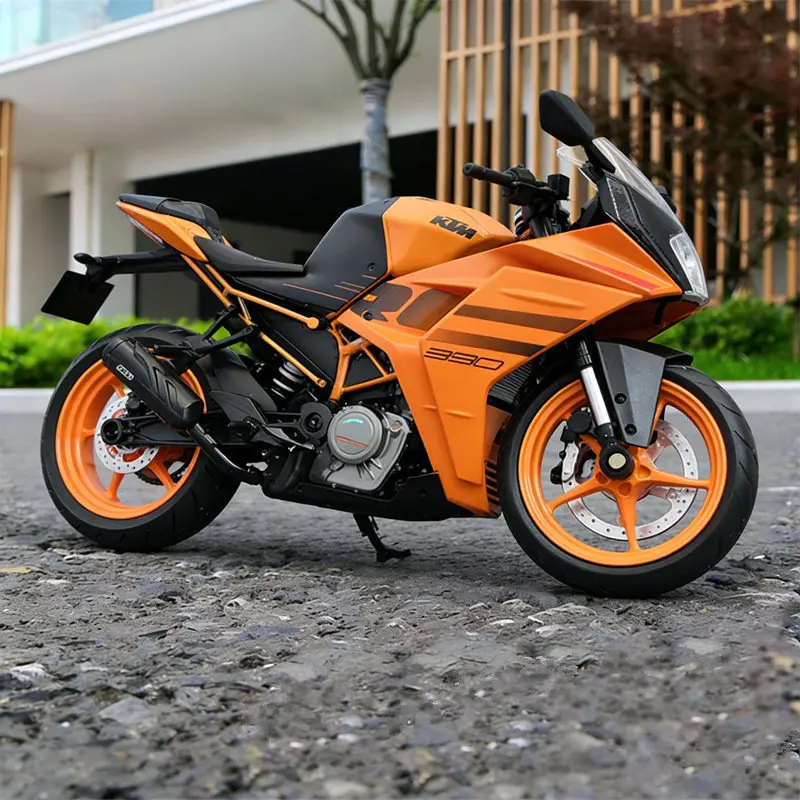 

Модель мотоцикла KTM RC 390 1:12, литая под давлением, для трековых гонок, имитация спортивного мотоцикла для улицы и бездорожья, игрушка для детей, подарок