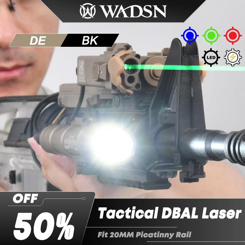 

Airsoft DBAL A2 Laser Pointer Green Blue Red Laser SF M300 M600 Tactical Flashlight Dual Remote Pressure Switch Fit 20MM Rail