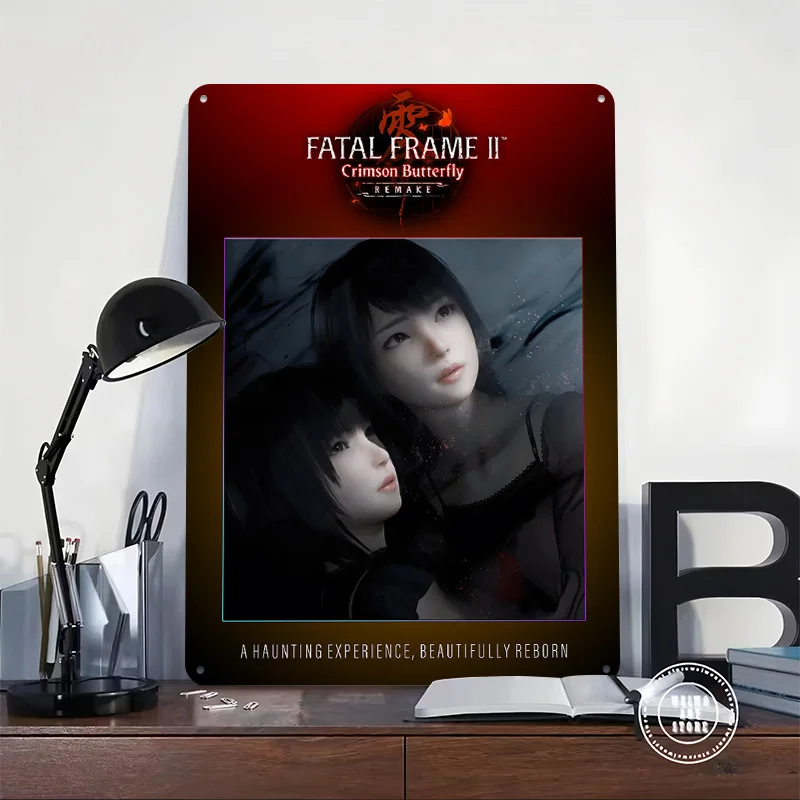 Fatal Frame II Crimson Butterfly Remake Metal Poster Perfect Gift for Fans Lovers Customized Wall Art Metal Sign for Room Decor