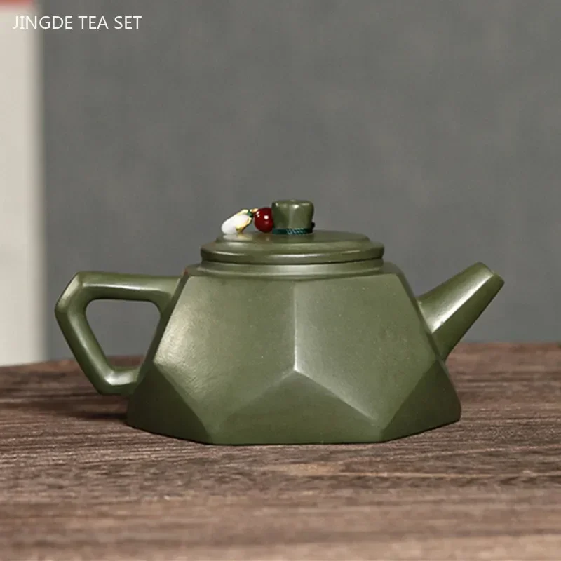 230ml Yixing Purple Clay Filter Tea Infuser Chinese Zisha Teaware Handmade Green Mud Tea Pot Household Custom Beauty Teapot