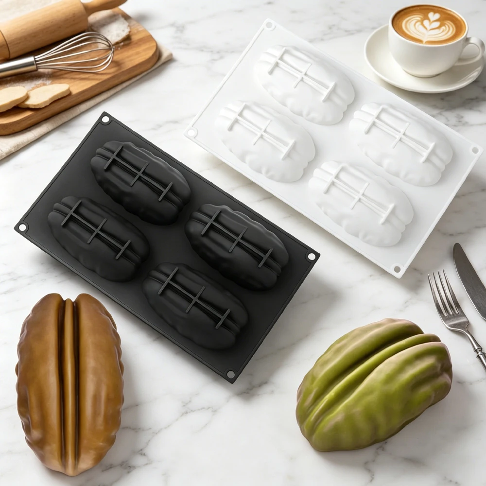 Pecan Nut Shaped Food Grade Silicone Mold Baking Mould for Mousse Cake Chocolate Dessert Kitchen Bakeware Handmade Soap Mould