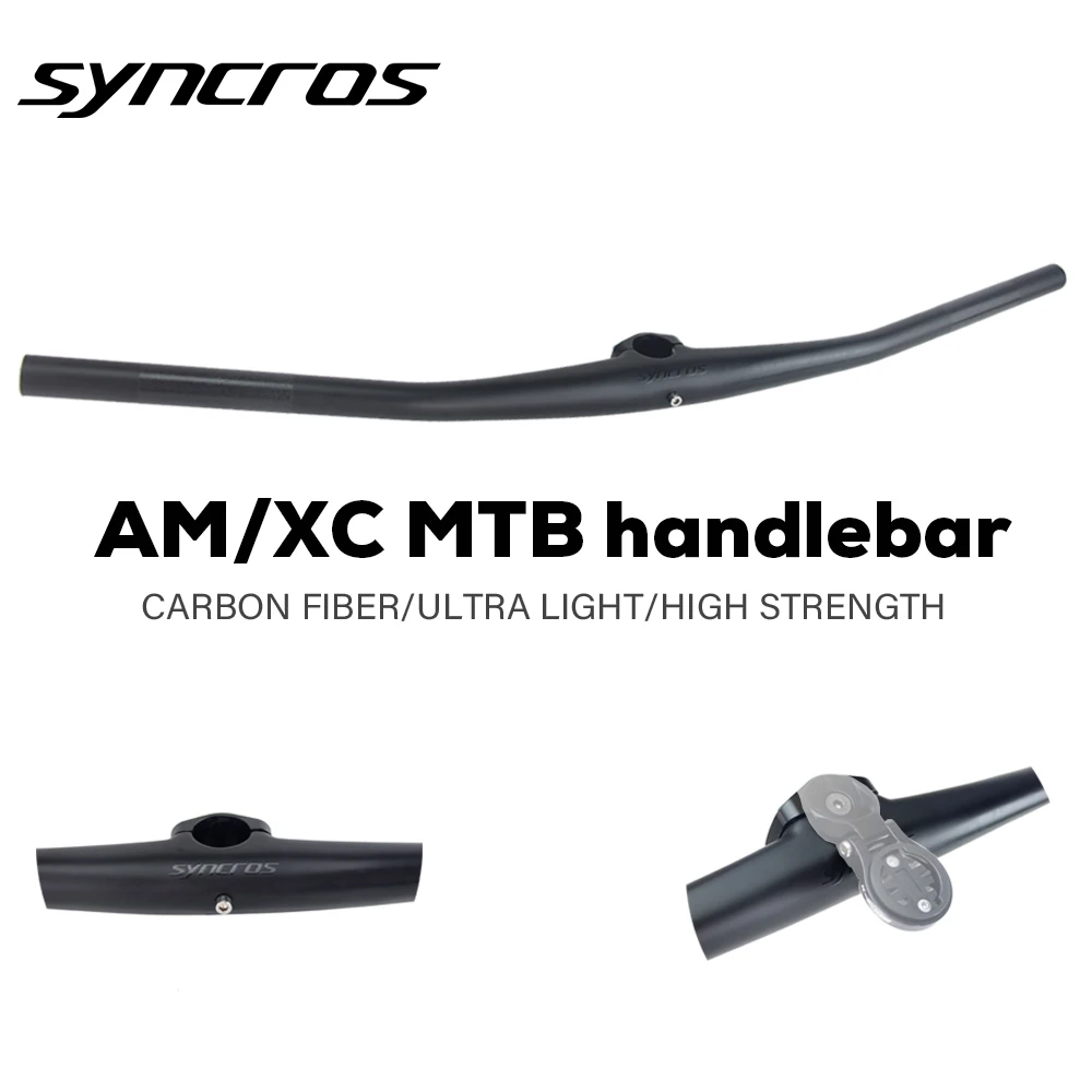 

SYNCROS Carbon MTB Mountainbike Integrated Handlebar UD Matt 25x720-800mm AM FR XC Handle Bar