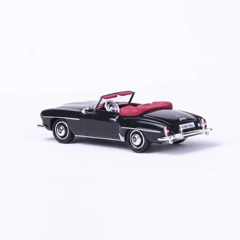 1/87 Scale Diecast Car Model Toy Scale Classic Mercedes Benz 190SL Top Down Retro Vintage Injection Car Model Toys Collection Gi