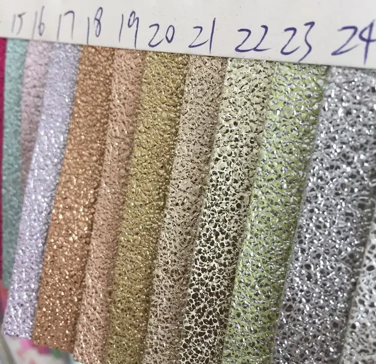 

Metal Wrinkles Crinkle Pattern Synthetic PU Leather Material