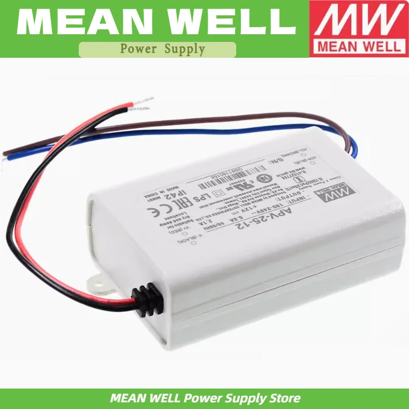 

MEAN WELL APV-25 APV-25-12 APV-25-24 Импульсный источник питания с одним выходом APV-25 12 В 24 В