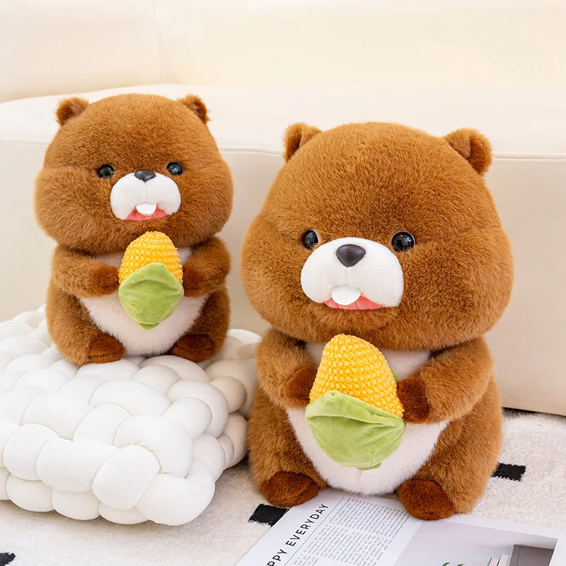 

20/30/40cm Cute Diligent Groundhog Plush Doll Marmot Digging Corn Plush Super Soft Comfort Touch Feeling Throw Pillow Kid Gift