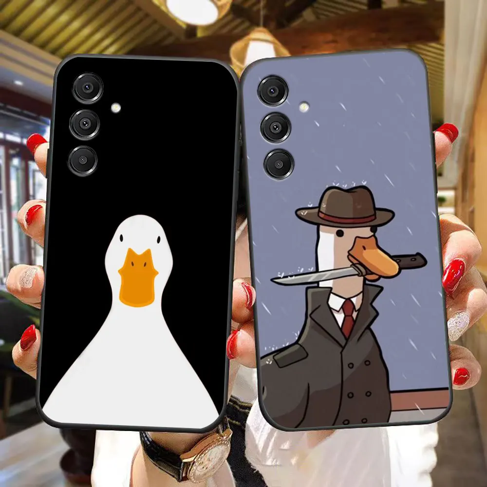 Cartoon Duck Goose Cover Phone Case For Samsung A07 A06 A05S A04 A03S A02S A10 A12 A13 A24 A30 A50 NOTE 10 20 M16 M33 M53 Capa