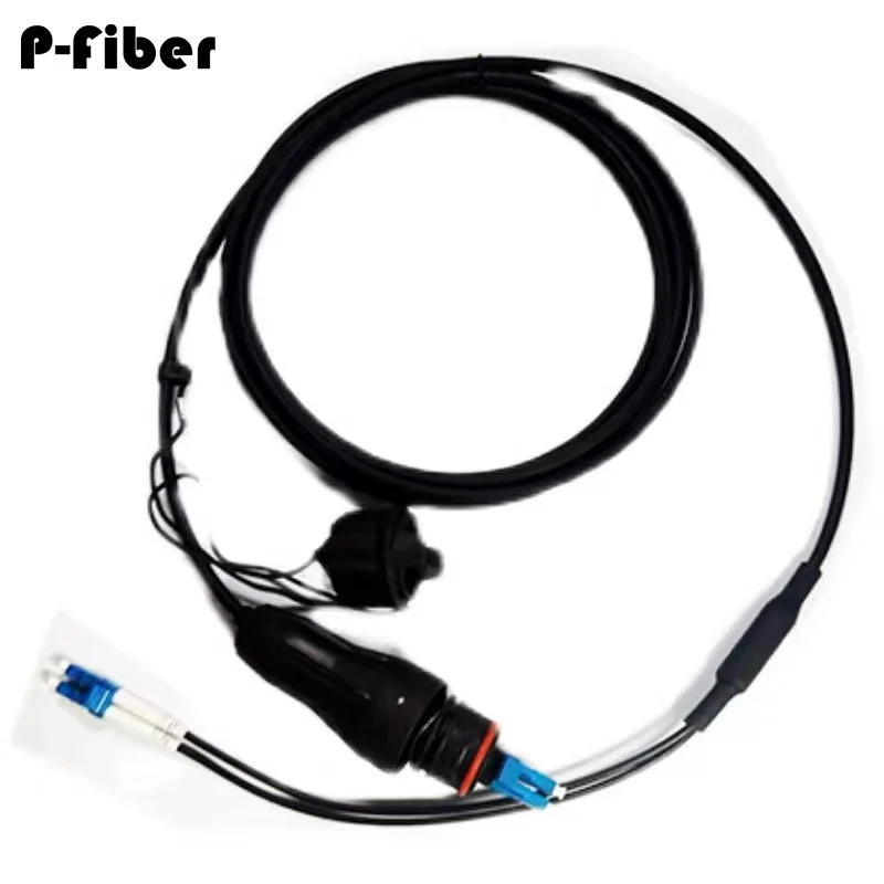 2C Fullax patchcord 3-100m conector à prova d'água LC para FC blindado monomodo 2 núcleos 5.0mm jumper de fibra óptica externa 80m