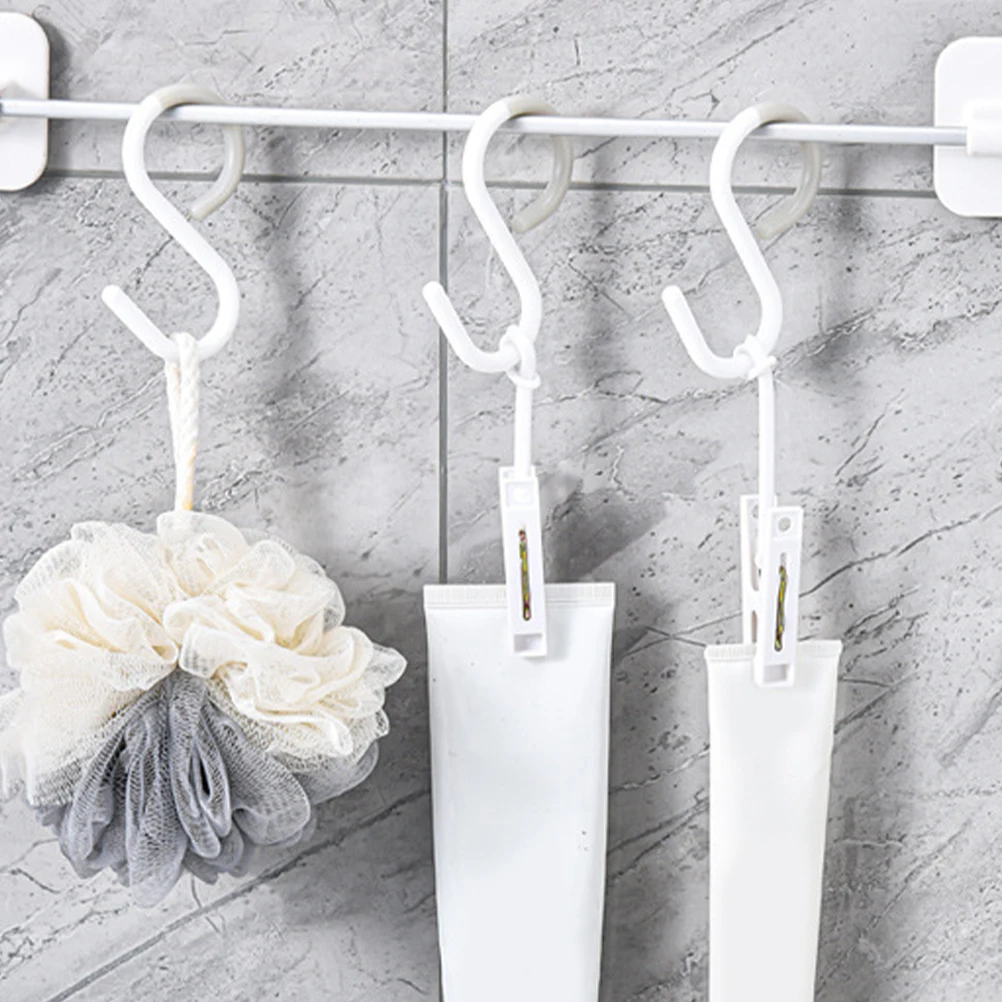 

12pcs Key Hooks Bathroom Kitchen Closet Hooks White Small Size 6 Packs Multipurpose Hanging Clothes Storage Solution