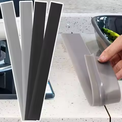24 Inches Kitchen Stove Gap Strip Silicone Anti-Stain Cabinet Sealing Strips Scalable Easy to Clean Oven Anti-spill Seal