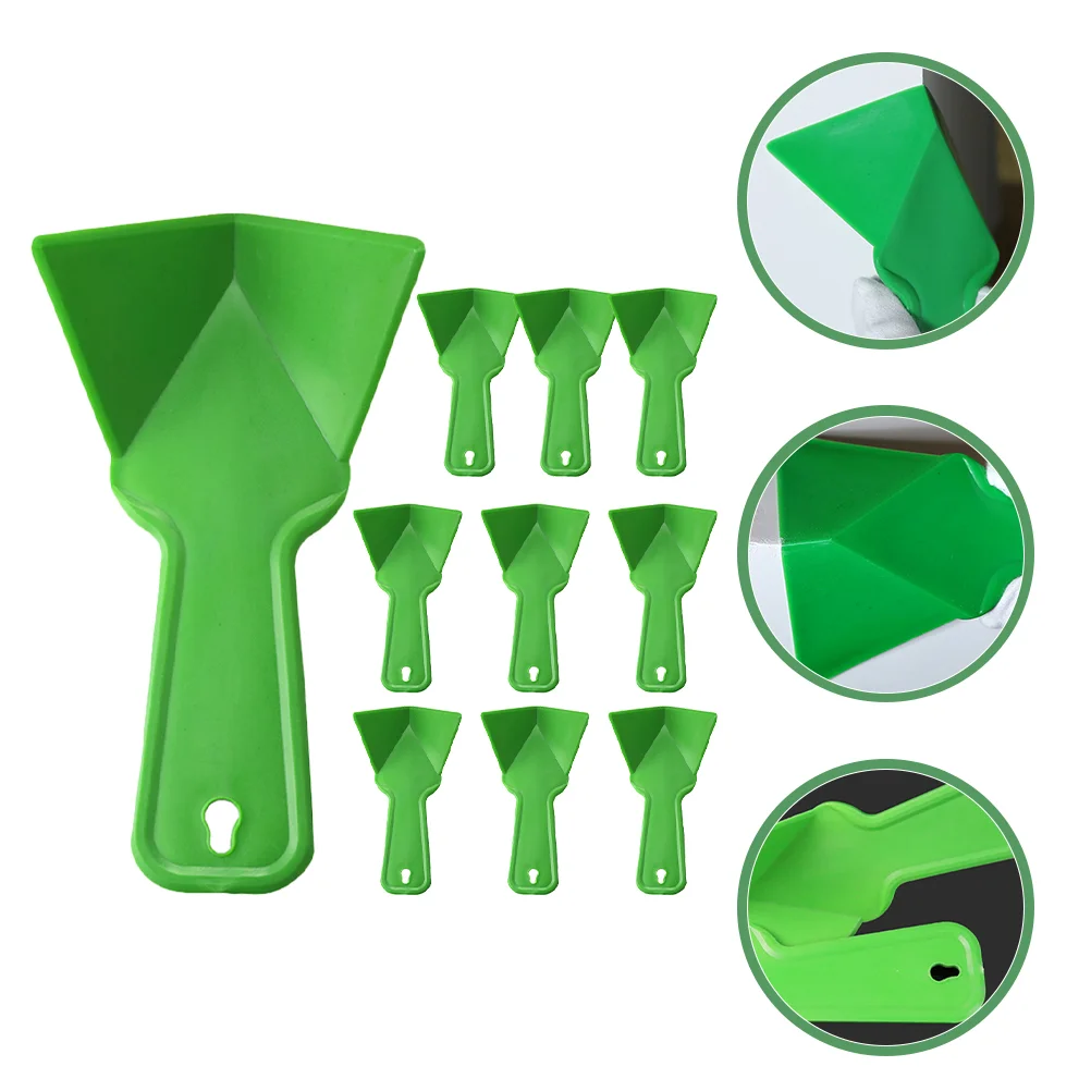 

10 Pcs Yin Yang Horns Corner Trowel Plastic Concrete Drywall Right Angle Tool Scraper Edger Shaping