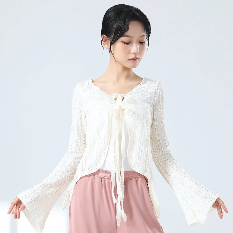 Classical Dance Practice Clothes Women's New Shape Modern Dance Texture Sense Sweet Pure Desire Wind Butterfly Adult Cardigan