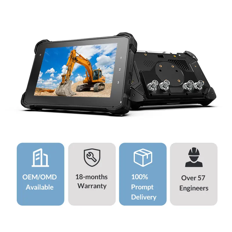 3R 7 Inch Water/Dust/Shock Proof Rugged Vehicle-Mounted Linux Tablet With 4G GPS CANBus GPIO For Mining Truck