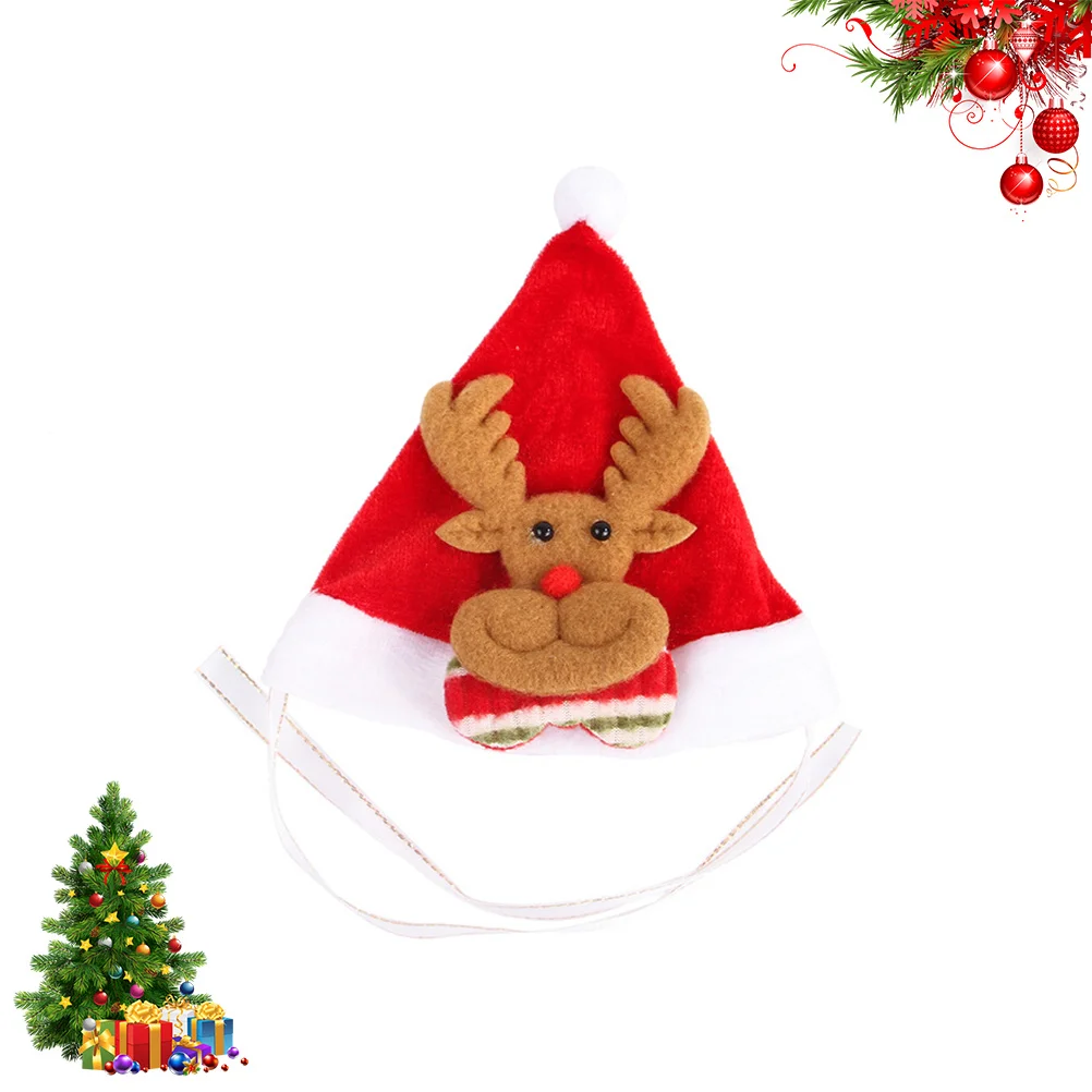 

1Pcs Xmas Pet Hat Christmas Costume for Cat Dog Holiday Party Outfit Trendy Headwear Fun Festive Look Average Size