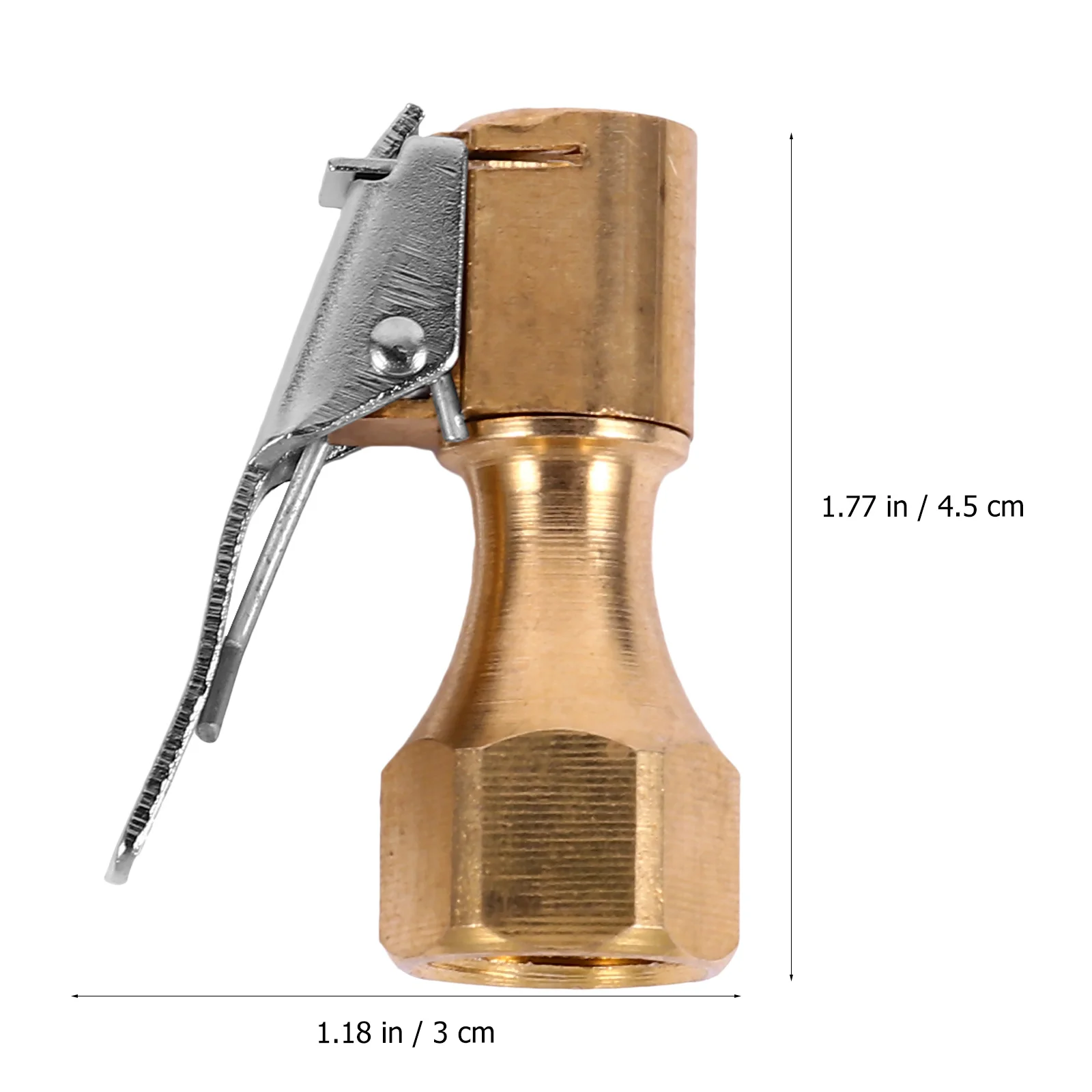 5 szt. Mocny, miedziany, zamknięty uchwyt pneumatyczny do pompowania opon 250 Psi, do akcesoriów kompresorów, prosty końcówka.