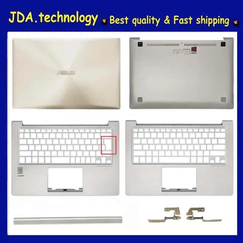 New/org For Asus Zenbook UX303 U303UB UX303L UX303LN LCD back cover (Touching)/ Upper cover /Bottom case /Hinge ,Slight Golden