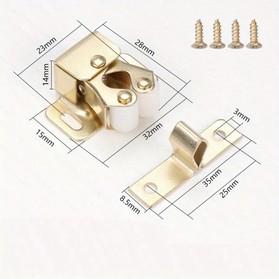 20Pcs Cabinet Door Latches And Joining Hardware Tumbler Double, Cabinet Latch With Gun Attack Buckle For Cabinet Doors Kitchen.