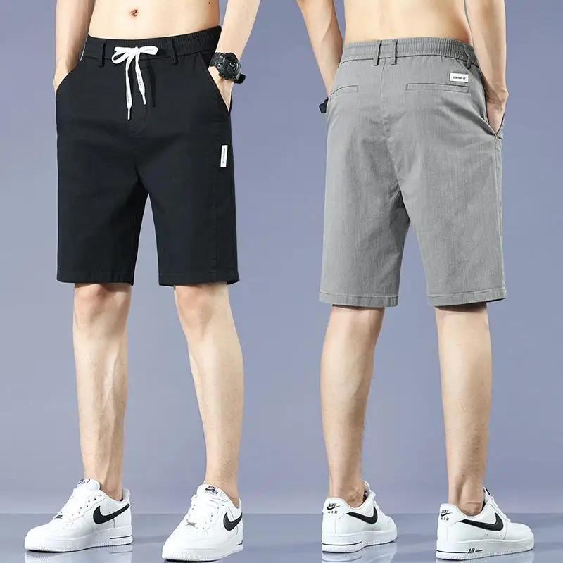 

Summer Thin Casual Loose Men's Short Pants Straight Leg Five-Point Belted Outdoor Sports Riding Trendy Loose Fit Shorts