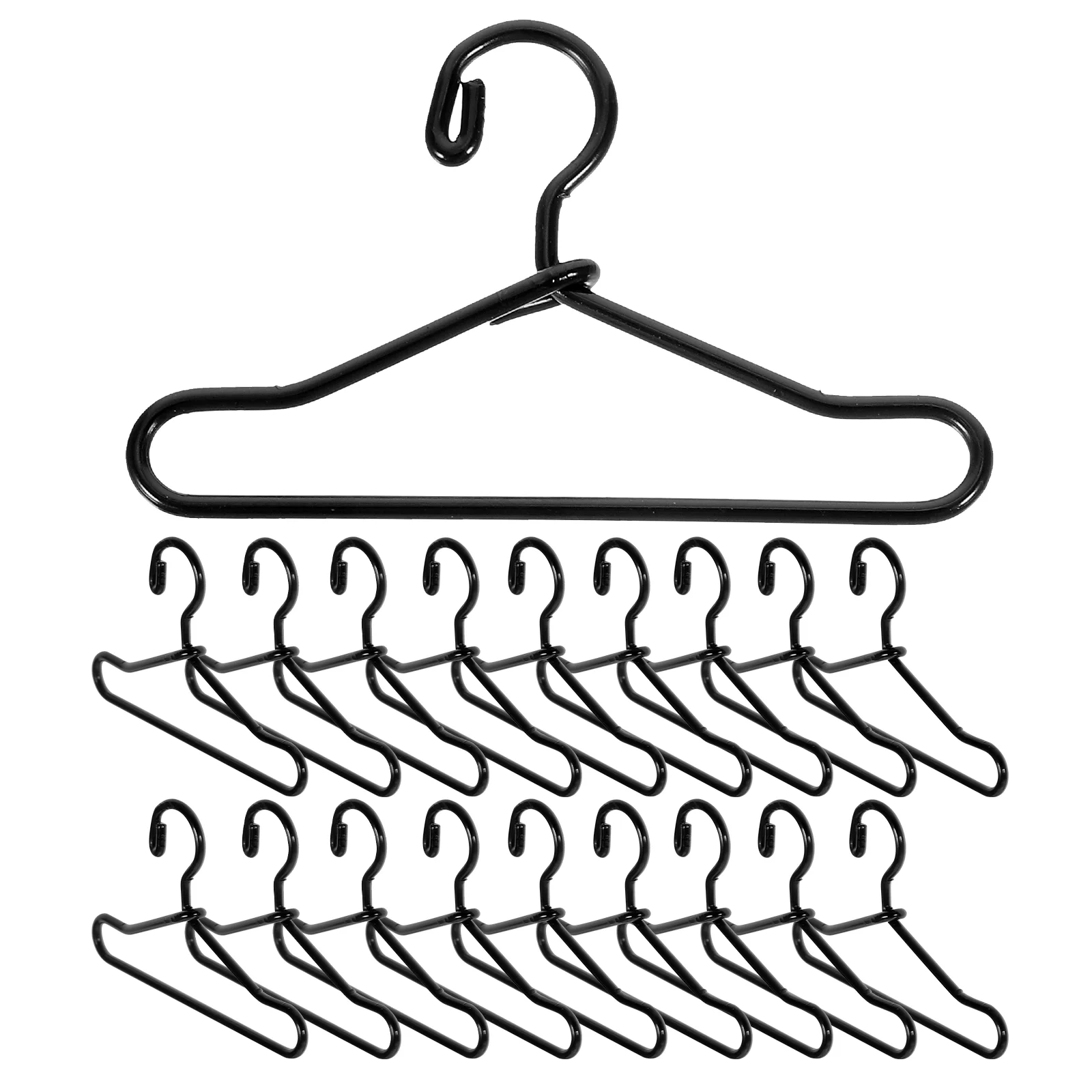 

20 Pcs Pet Clothes Hangers 40mm Metal Color Mini Baby Rag Small Decorations for Dollhouse Closet Organizer