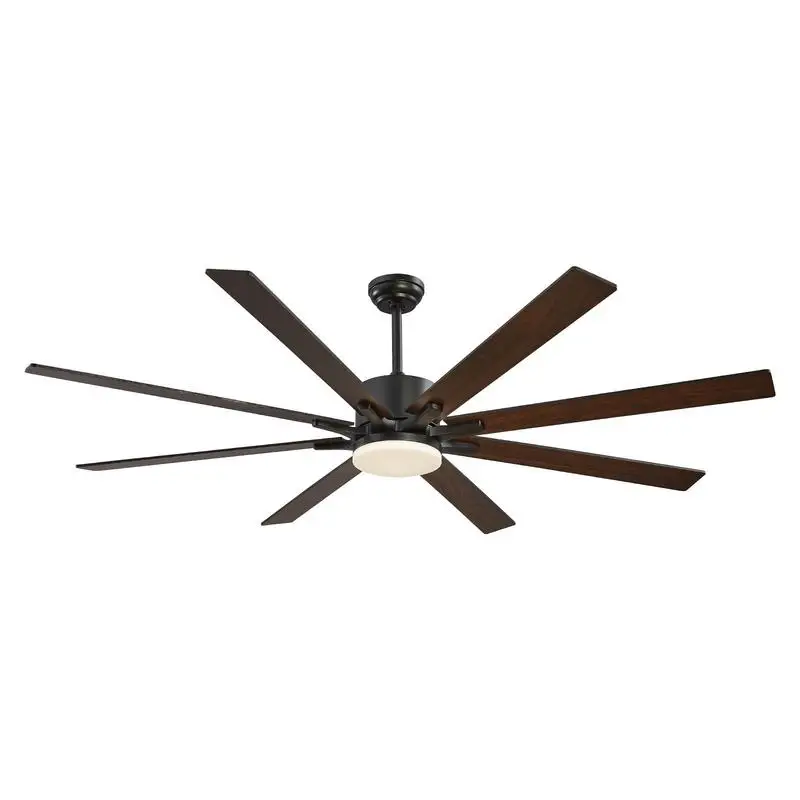 

72 In Ceiling Fan with Light, 6-Speed Remote Control, Dimmable 3-Color Temperature, Reversible DC Motor, Modern Low Profile Flush Mount Fan for Bedroom, Living Room, Indoor/Outdoor Use, Coffee