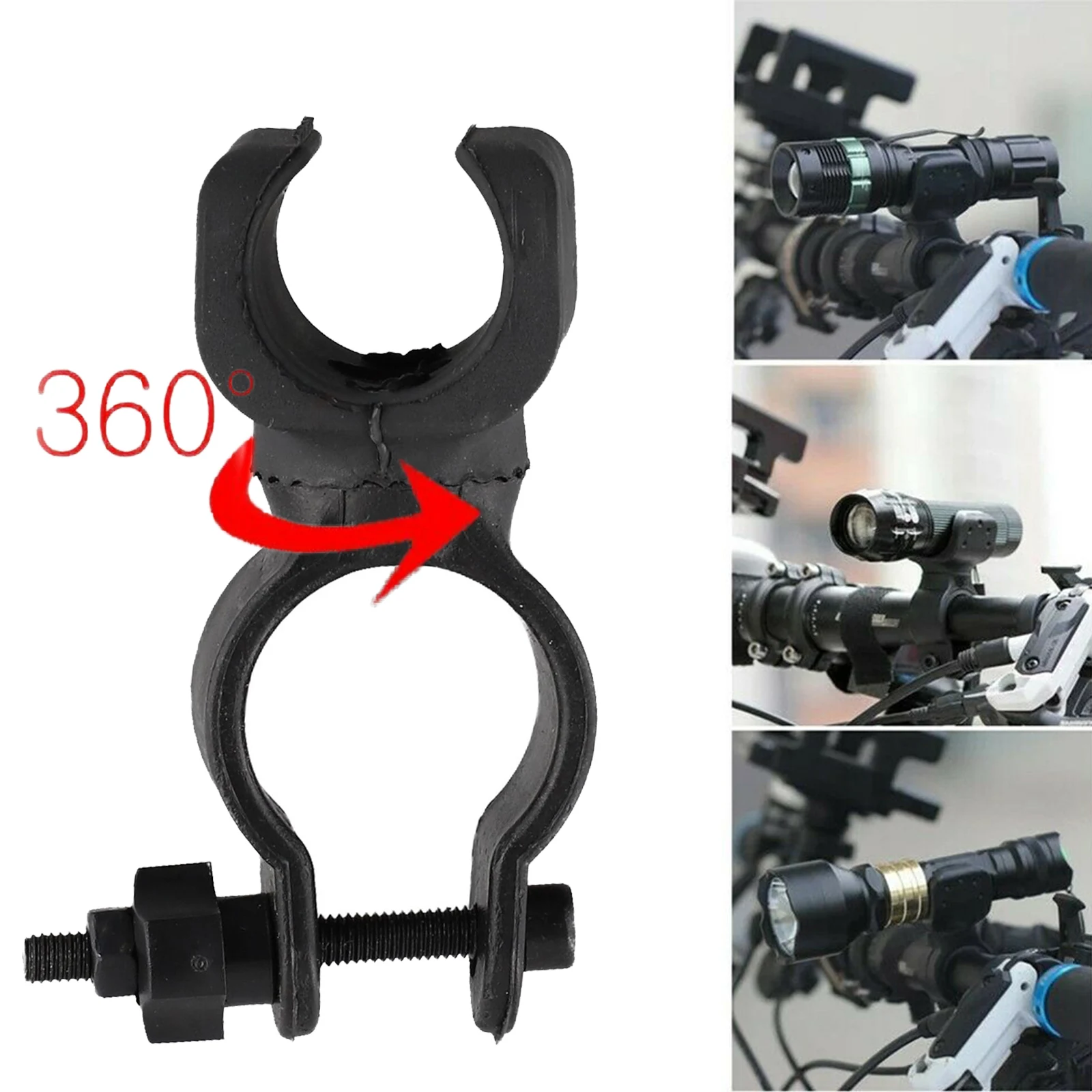 Easy Rotation Bicycle Mount Road Bike Headlight Flash Light Torch Holder Mounting Bracket Headlamp Bicycle Lamp Holder