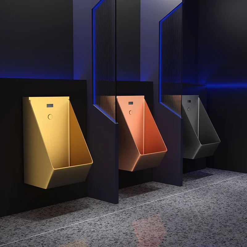 

Small size integrated induction urinal high-end metal stainless steel urinal automatic flushing urinal