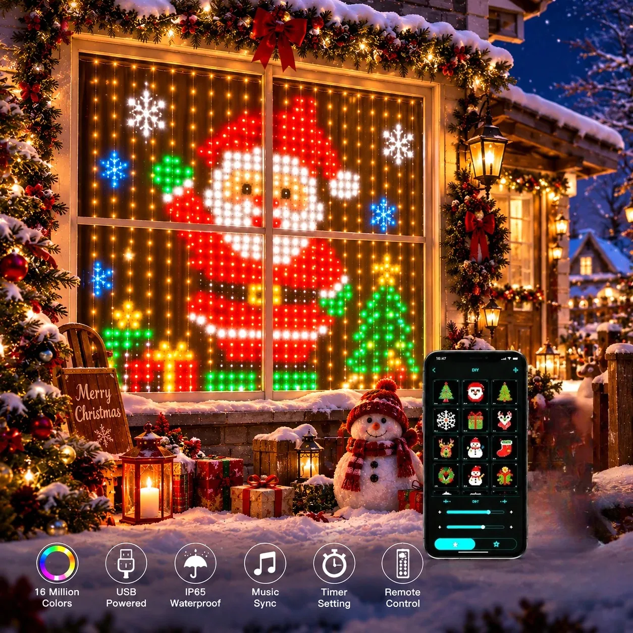 christmas-icicle-curtain-lights-solar-waterproof-multicolor-outdoor-yard-eaves-hanging-festival-garden-decoration