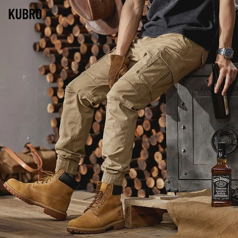 

Износостойкие рабочие брюки, мужские прямые брюки-карго с несколькими карманами, узкие брюки Y2K, уличные спортивные штаны, осенне-зимние повседневные брюки