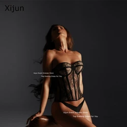 Xijun Sexy Lace Corset Sweetheart Shapewear For Formal Evening Dresses Prom Dresses Fishbone Illusion Party Dresses Customized
